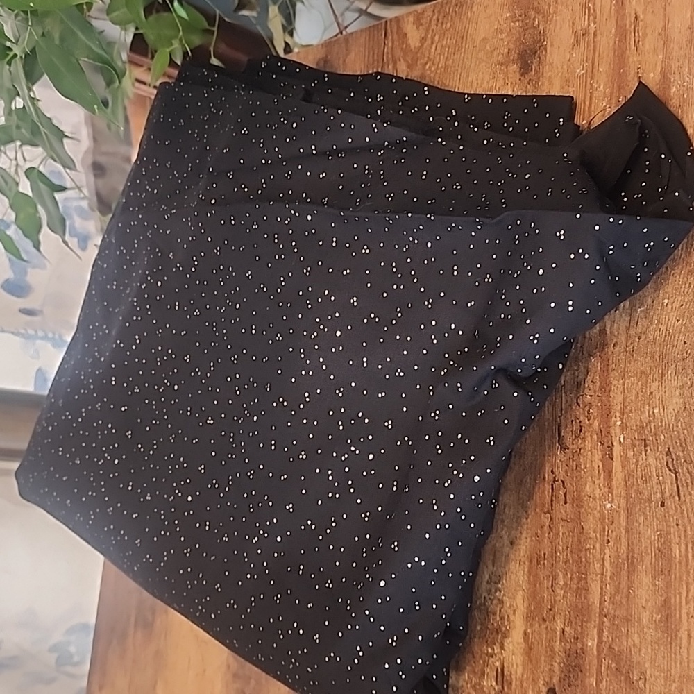 Large Sparkly Gold Peppered Black Material 314"Long X 43" Wide